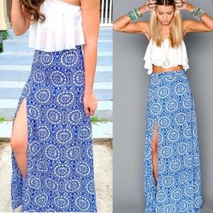 Show Me Your MuMu Maxi Length Side Split Skirt S